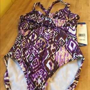 NWT Speedo one piece swim suit  size 14